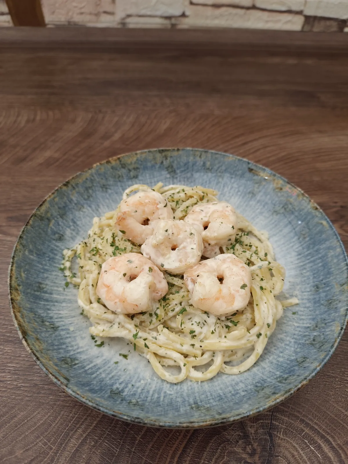 Tejszínes Spaghetti Gamberi Panna garnélarákkal