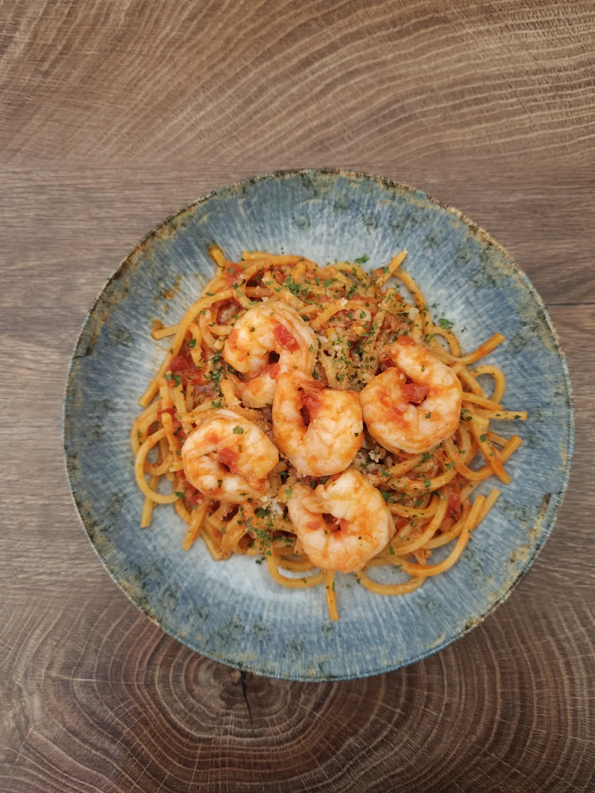 Spaghetti Gamberi Rosso garnélarákkal